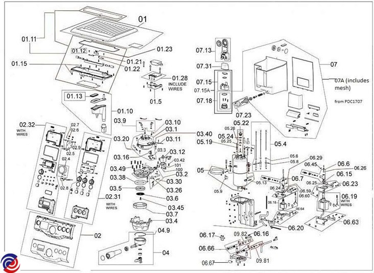BES920 Exploded View — Internal