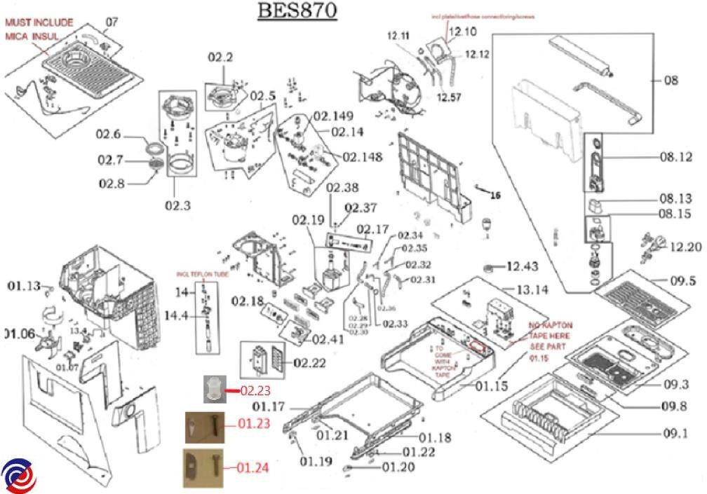 BES870 Exploded View 1