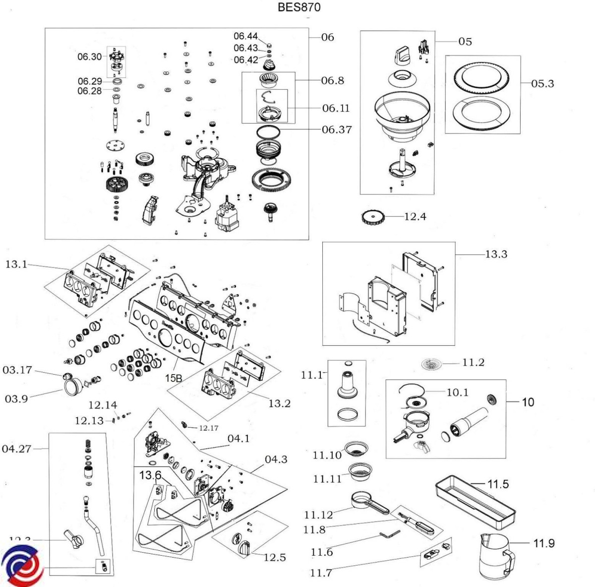 BES870 Exploded View 2